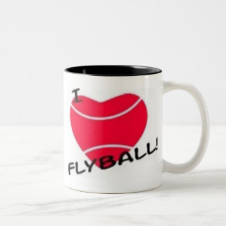 Jag älskar flyball Två-Tonad mugg