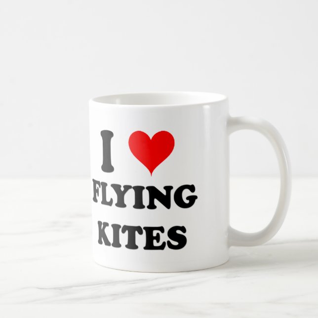 Jag älskar flygdrakar kaffemugg (Höger)