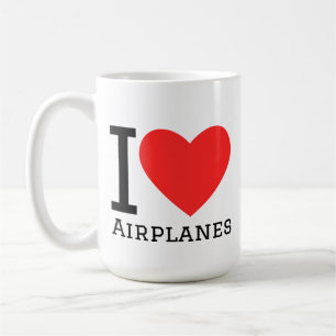 Jag älskar flygplan kaffemugg
