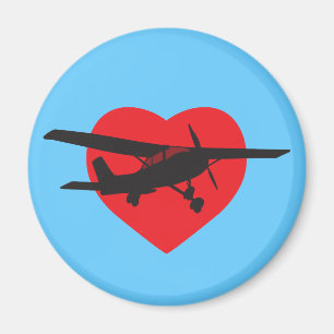 Jag älskar flygplan magnet