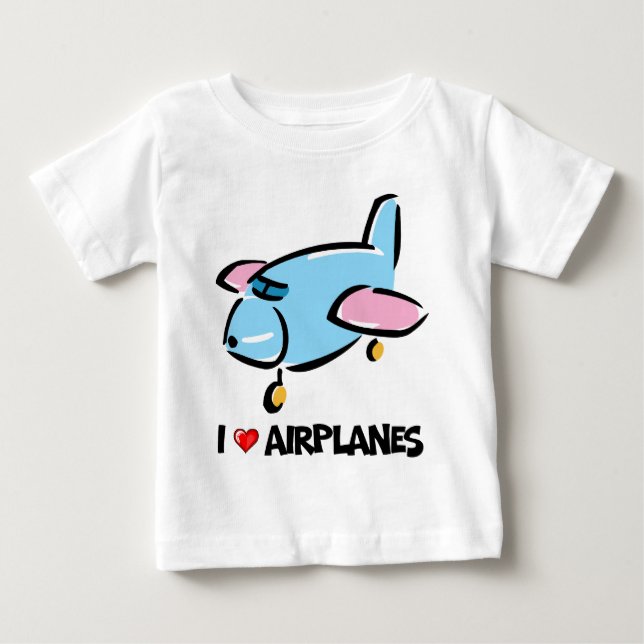 Jag älskar flygplan tee shirt (Framsida)
