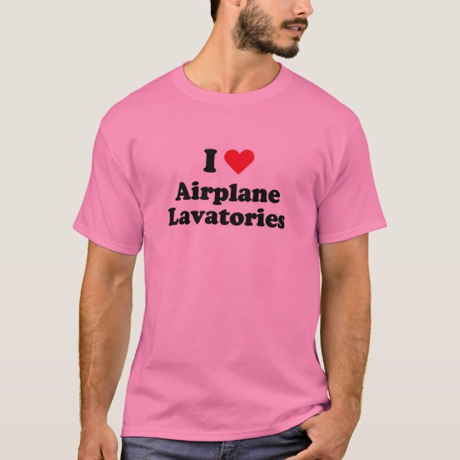 Jag älskar flygplanen wc tee shirt (Framsida)