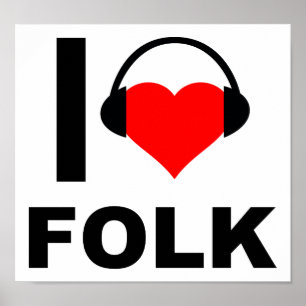 Jag älskar folk rolig affisch