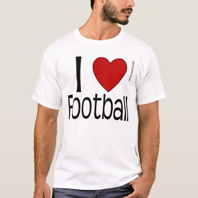 Jag älskar Football Shirt Tee (Framsida)