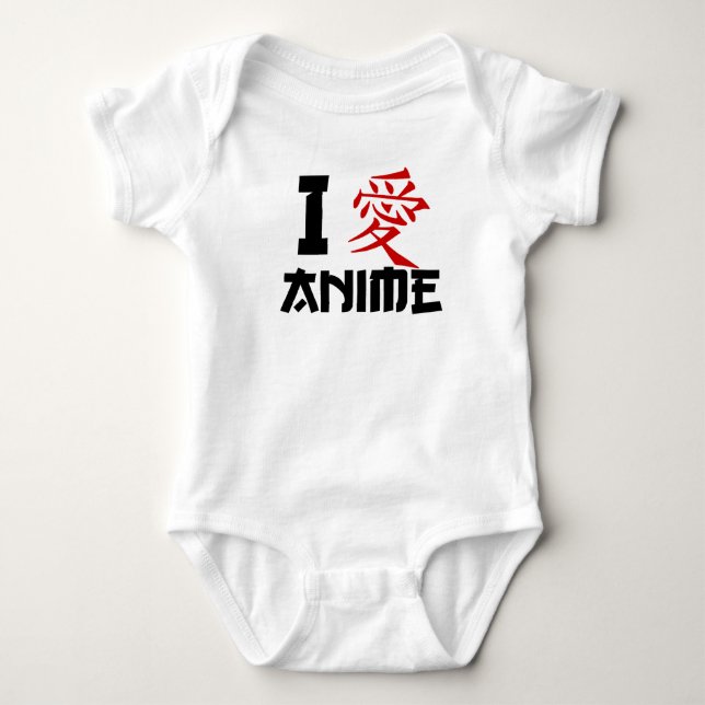 Jag älskar för Ai-kanji för Anime den roliga Tee Shirt (Framsida)