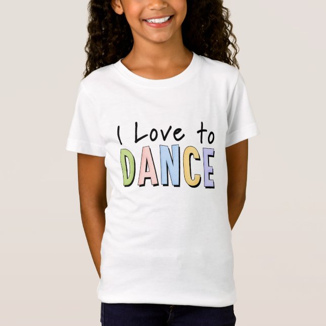 Jag älskar för att dansa tee shirt (Framsida)