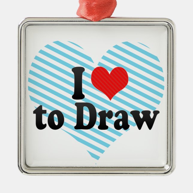 Jag älskar för att dra julgransprydnad metall (Framsidan)