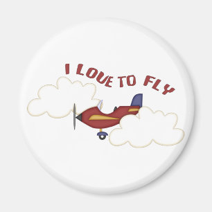 Jag älskar för att flyga magnet