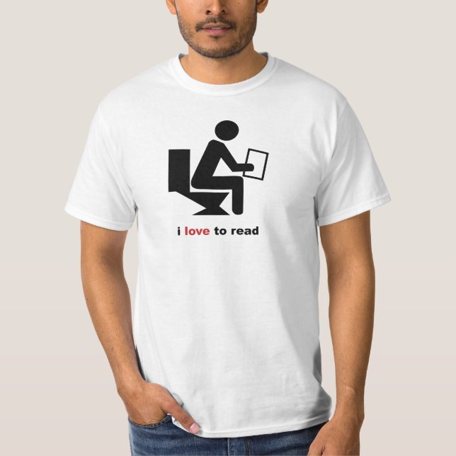 Jag älskar för att läsa skjortan t shirt (Framsida)