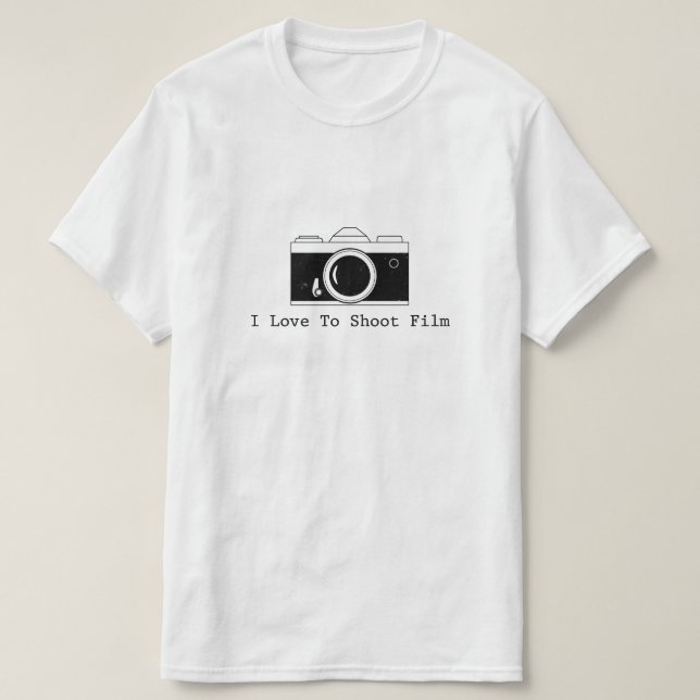 Jag älskar för att skjuta filmar tee (Design framsida)
