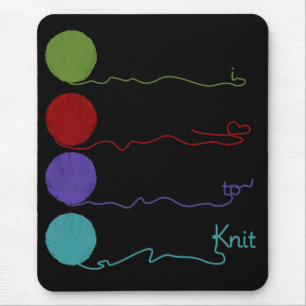 Jag älskar för att sticka Mousepad Musmatta