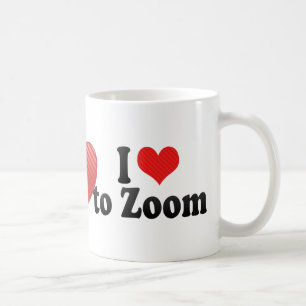 Jag älskar för att zoom kaffemugg