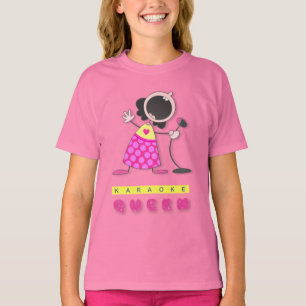 Jag älskar för Karaokedrottning T för Karaoke Tee Shirt