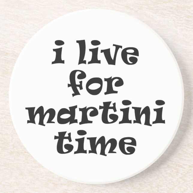 Jag älskar för Martini Time Coaster Underlägg Sandsten (Framsidan)