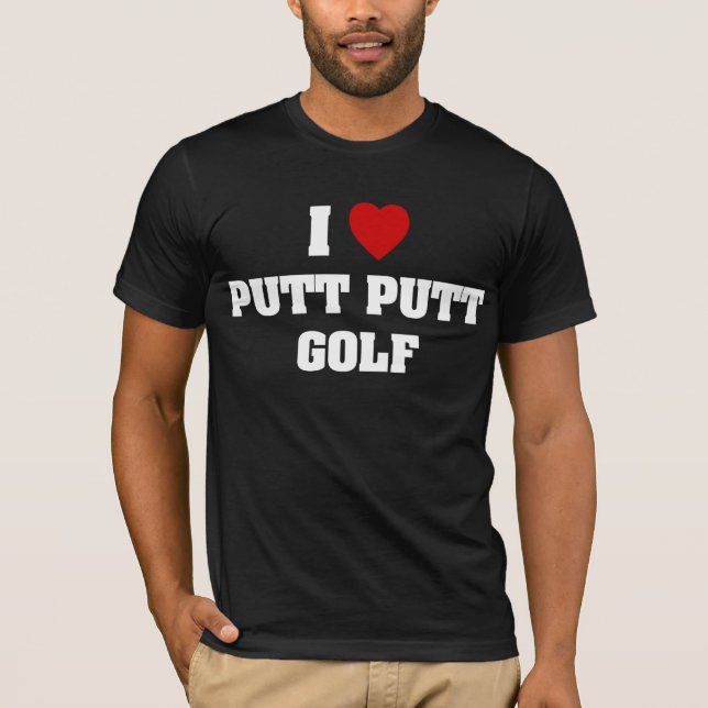 Jag älskar för PuttPutt (för hjärta) Golf T-shirt (Framsida)