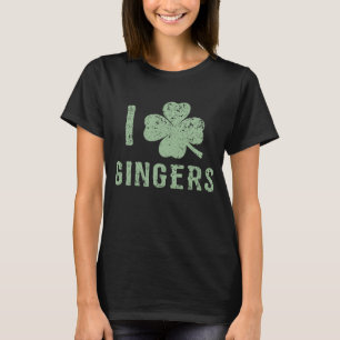 Jag älskar för rödhårighoodien för ingefärar t shirt