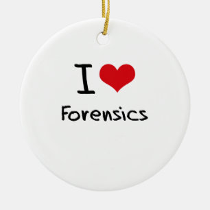 Jag älskar Forensics Julgransprydnad Keramik