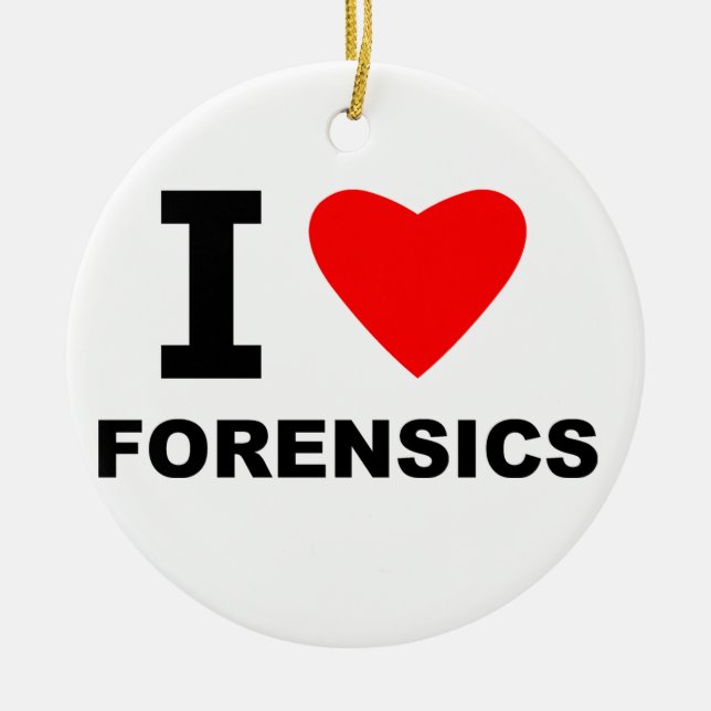 Jag älskar Forensics Julgransprydnad Keramik (Framsidan)