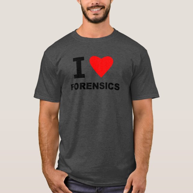 Jag älskar Forensics T-shirt (Framsida)