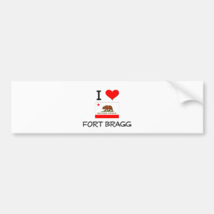 Jag älskar FORT BRAGG Kalifornien Bildekal