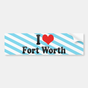 Jag älskar Fort Worth Bildekal