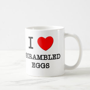 Jag älskar förvanskade ägg kaffemugg