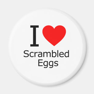 Jag älskar förvanskade ägg magnet