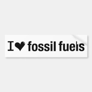 Jag älskar fossil tankar bildekalet bildekal