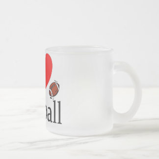 Jag älskar fotboll som dricker exponeringsglas frostad glasmugg