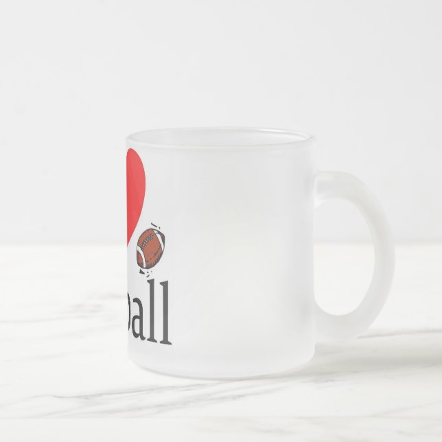 Jag älskar fotboll som dricker exponeringsglas frostad glasmugg (Höger)