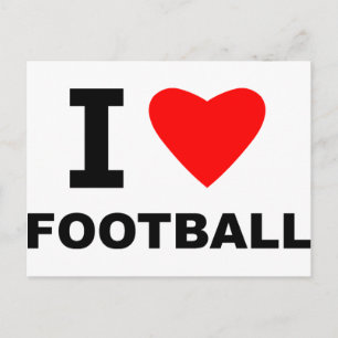 Jag älskar fotboll vykort
