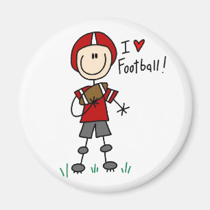 Jag älskar fotbollmagneten magnet