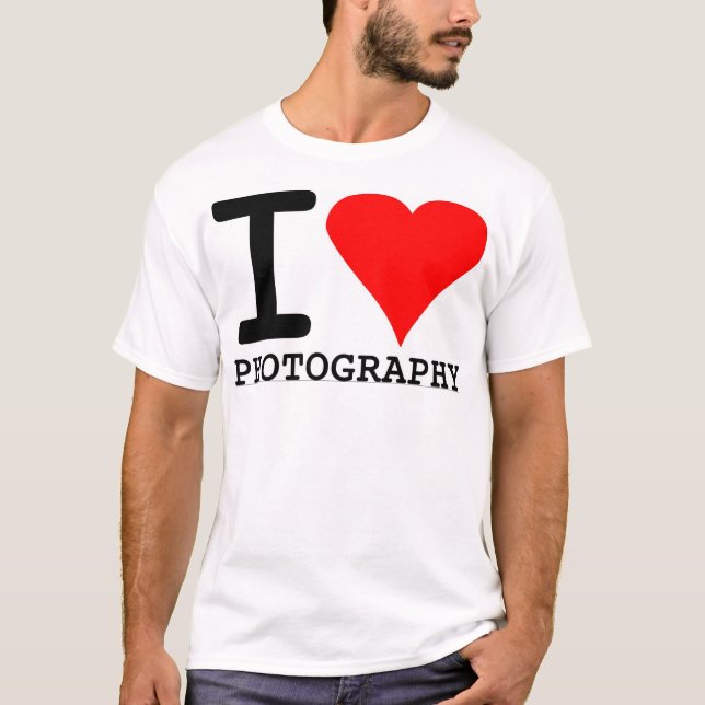 Jag älskar fotografi t-shirt (Framsida)