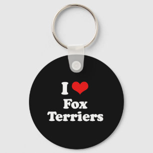 Jag älskar foxterrier nyckelring