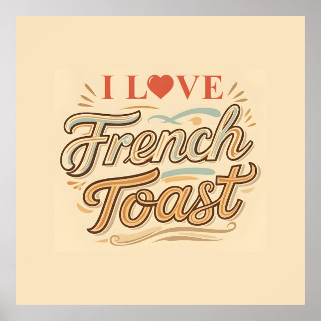 Jag älskar fransk toast poster (Framsidan)