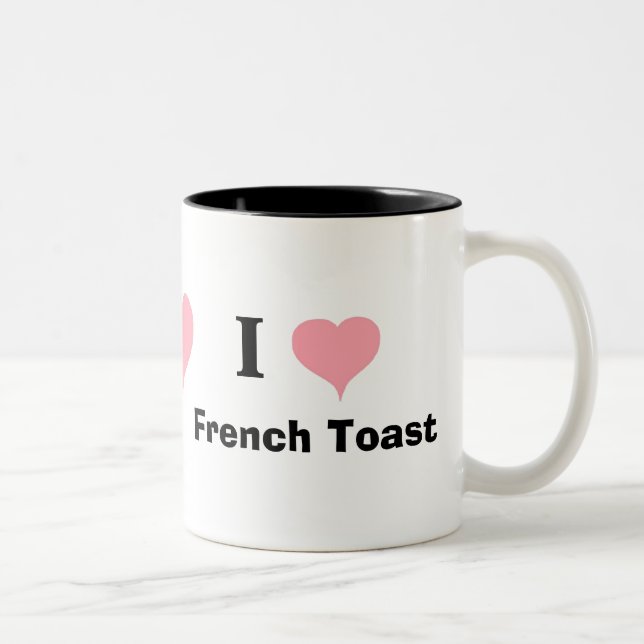 Jag älskar fransk toast Två-Tonad mugg (Höger)