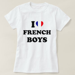Jag älskar franska pojkar t shirt