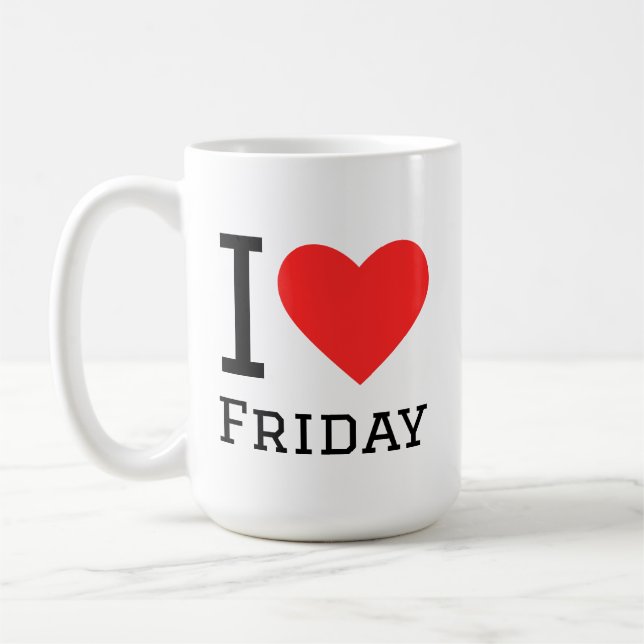 Jag älskar fredag  kaffemugg (Vänster)