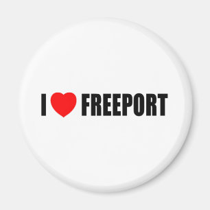 Jag älskar freeporten magnet