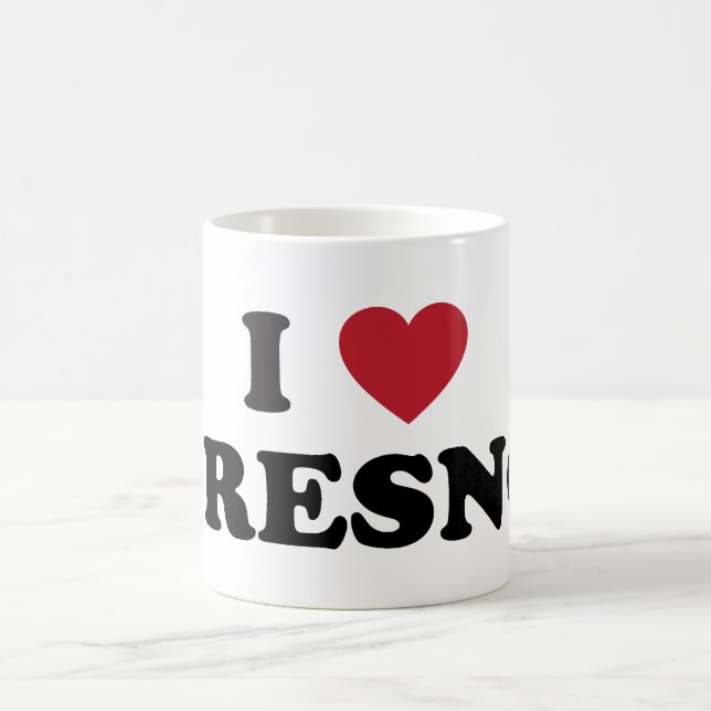 Jag älskar Fresno Kalifornien Kaffemugg (Center)