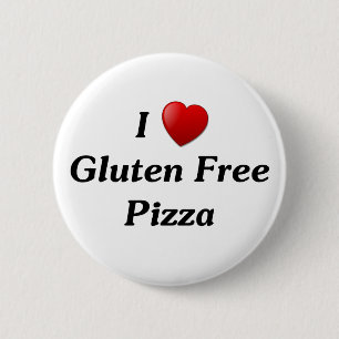 Jag älskar fri Pizza för Gluten Knapp