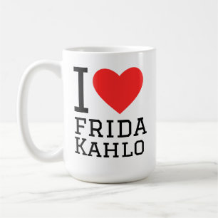 Jag älskar frida kahlo kaffemugg