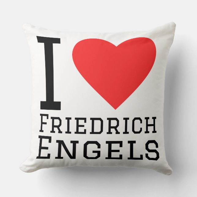 Jag älskar Friedrich Engels Kudde (Framsida)