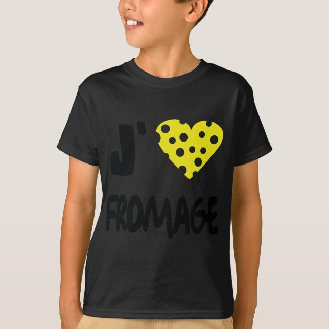 Jag älskar fromagesymbolen t shirt (Framsida)
