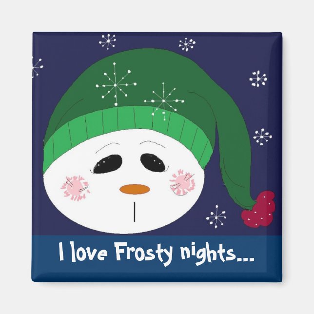 Jag älskar frostiga nätter magnet (Framsidan)