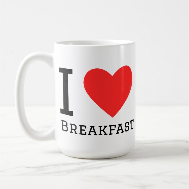 Jag älskar frukost  kaffemugg (Vänster)