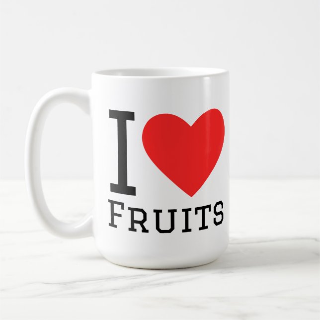 Jag älskar frukter kaffemugg (Vänster)