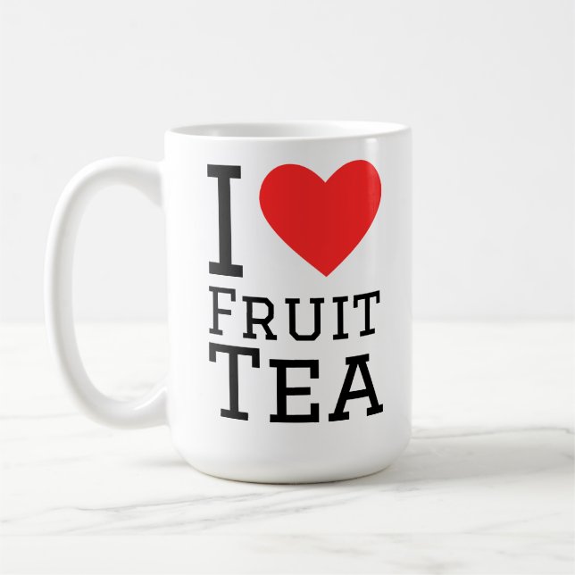 Jag älskar fruktte  kaffemugg (Vänster)