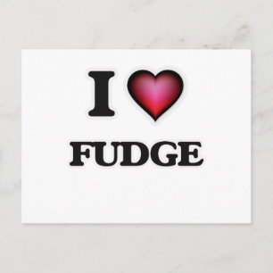 Jag älskar fudge vykort