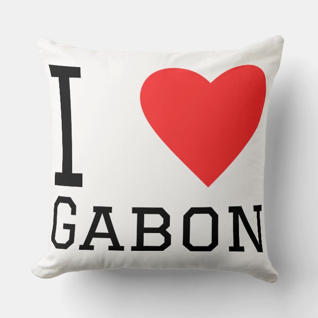 Jag älskar Gabon Kudde (Framsida)